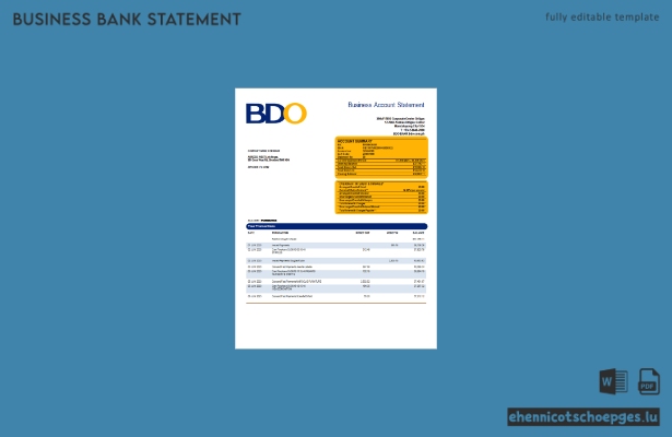 BDO Bank Organisationsdokumentation – Beispielvorschau in Word und PDF